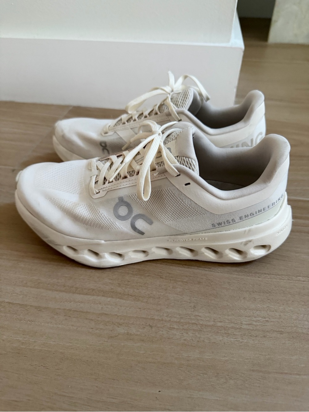 On Running Cream-White Cloudnova Athletic Sneakers